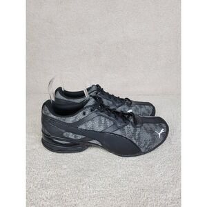 Puma Mens 10 Black Grey Tazon 6 Fracture FM Streetwear Gorpcore Running Sneakers